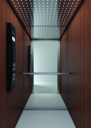 Futuristic elevator cabin